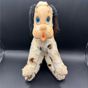Vintage 1950s Rushton Rubber Face Plush Dalmatian Dog Star Creation 11” Tagged